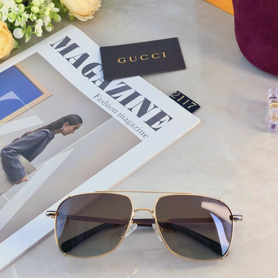 。。Gucc*2025时尚新款蛤蟆墨镜复古素颜百搭男女太阳镜防紫外线