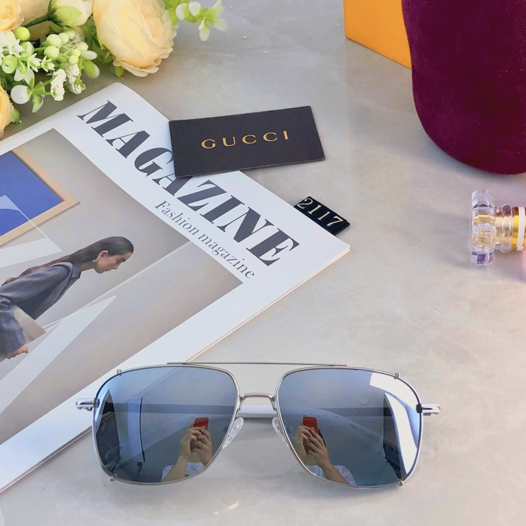 。。Gucc*2025时尚新款蛤蟆墨镜复古素颜百搭男女太阳镜防紫外线