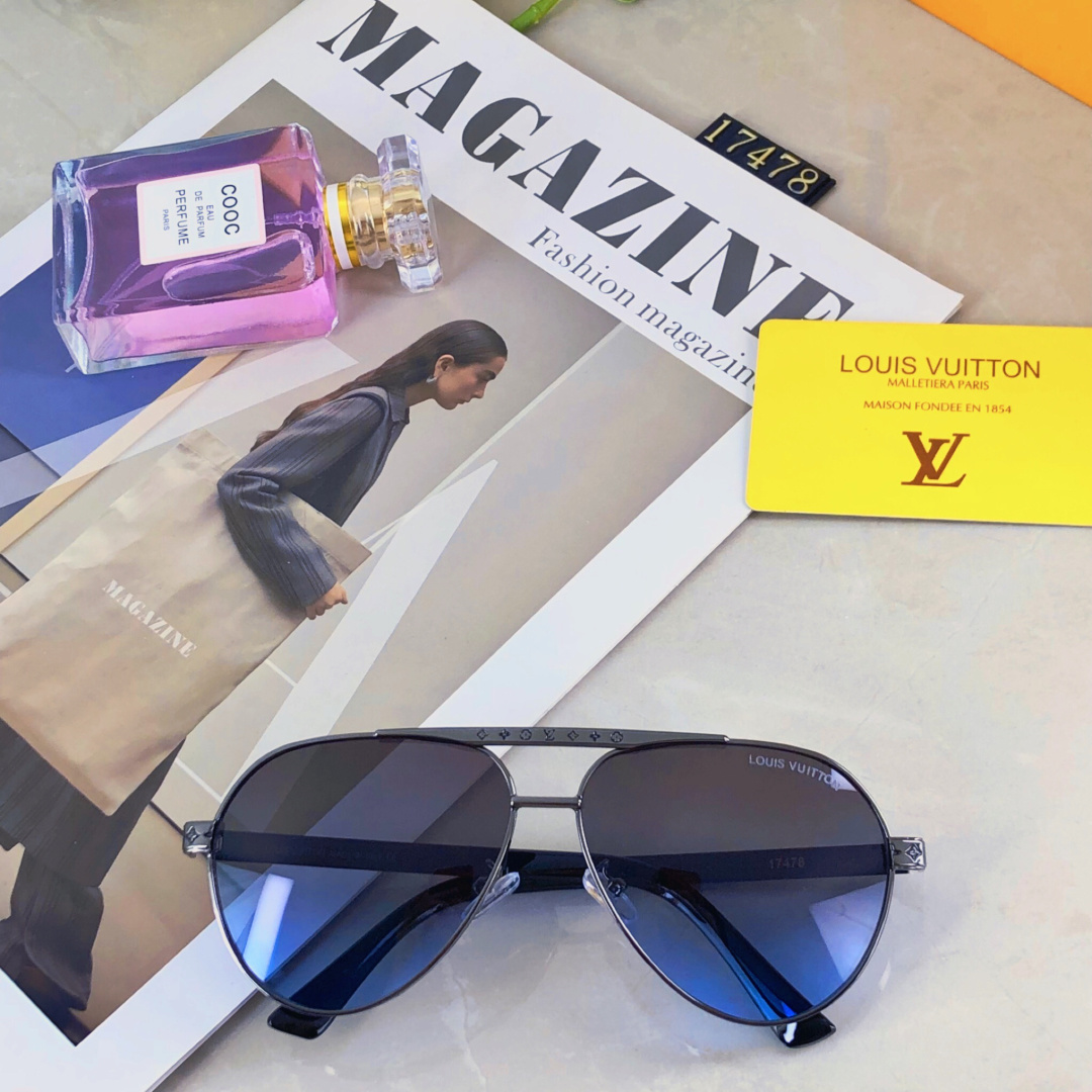 。。Louis vuitto*情侣款复古飞行员太阳镜男女高颜值时尚街拍遮阳防晒墨镜拍照旅游