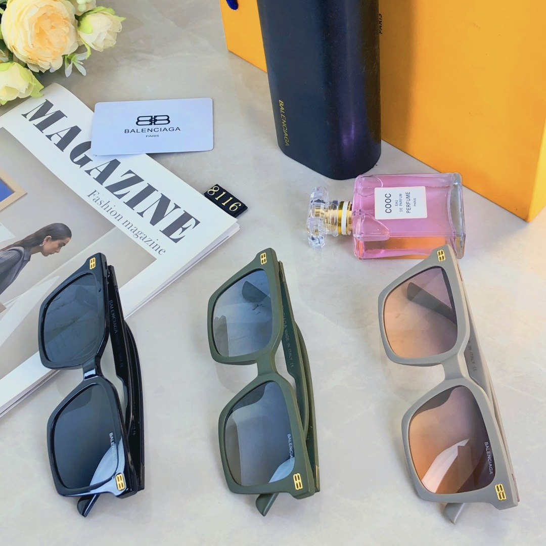 。。Balenciag*欧美复古猫眼嘻哈墨镜女ins小方框个性网红时尚百搭防紫外太阳镜