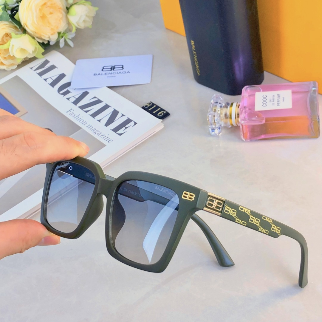 。。Balenciag*欧美复古猫眼嘻哈墨镜女ins小方框个性网红时尚百搭防紫外太阳镜