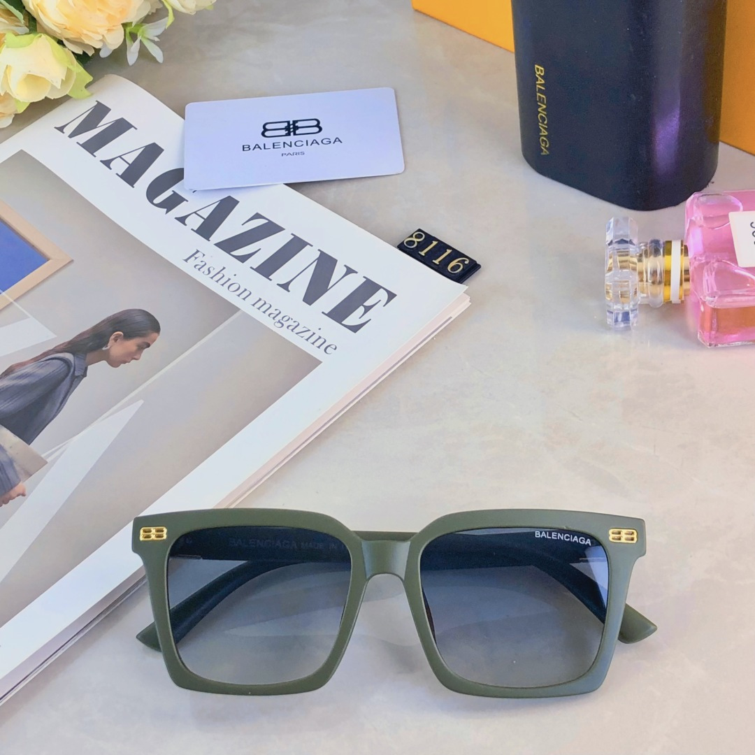。。Balenciag*欧美复古猫眼嘻哈墨镜女ins小方框个性网红时尚百搭防紫外太阳镜