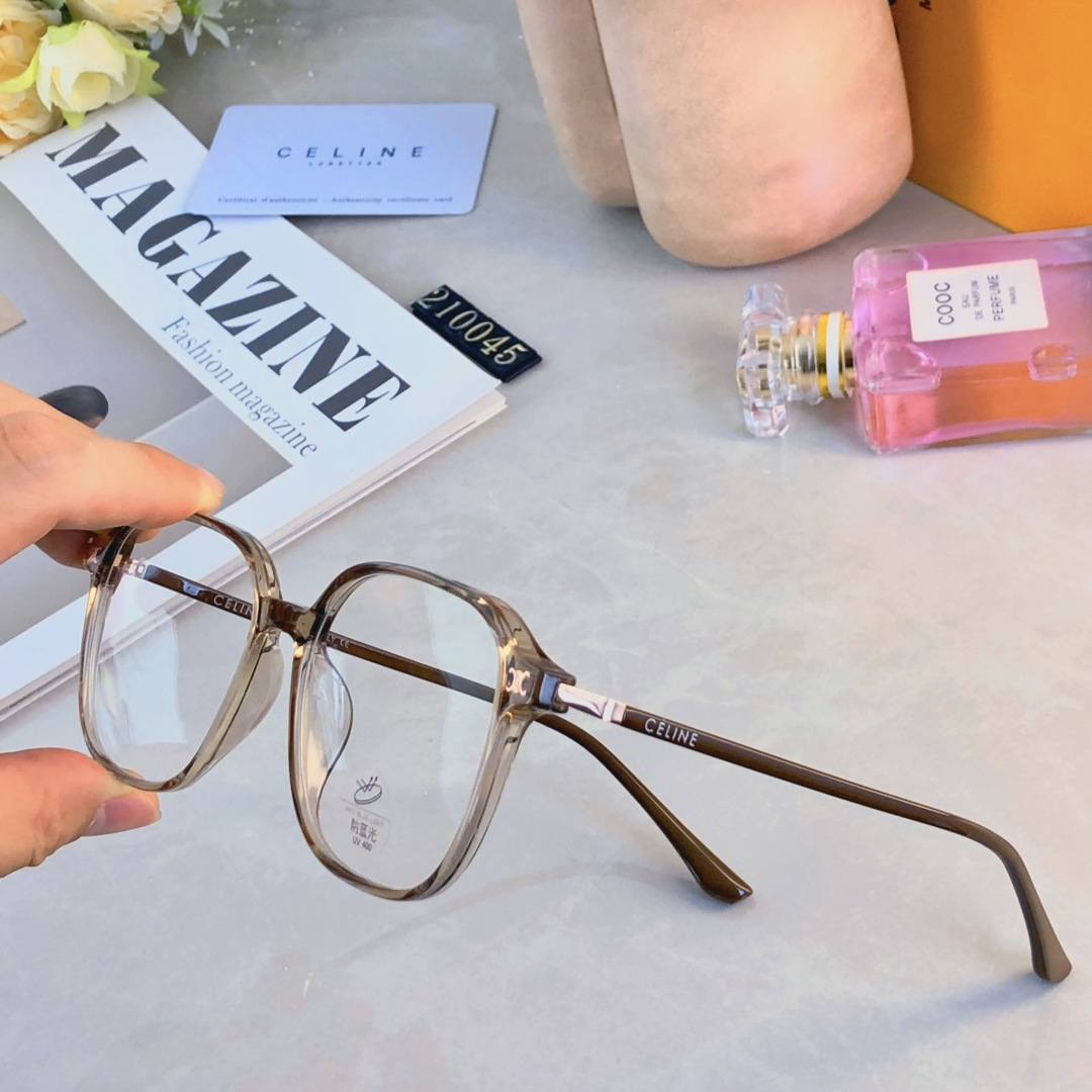 。。Celin*超轻防蓝光辐射黑框眼镜女素颜大脸显瘦平光近视装饰眼睛框架