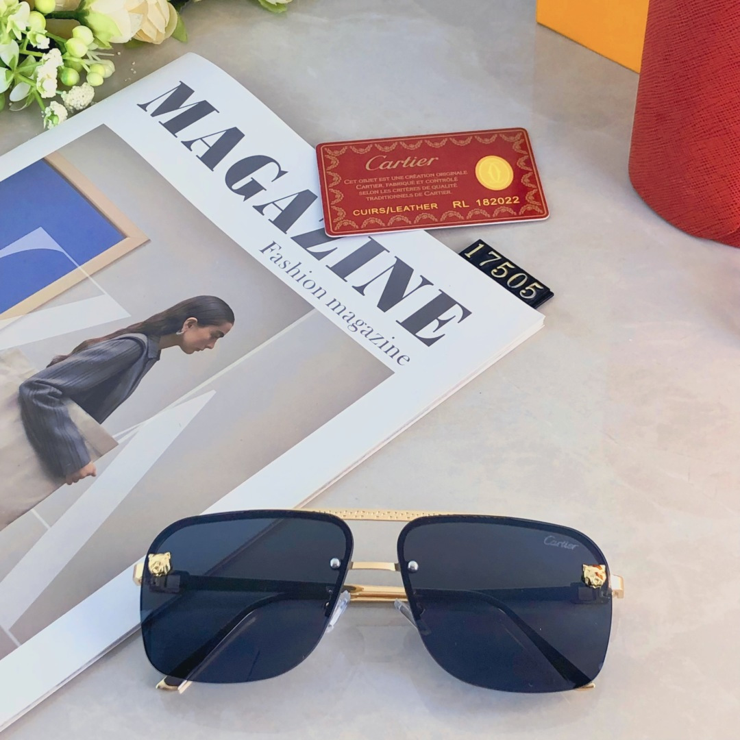 。。Cartie*复古痞帅男士双梁金属墨镜高端商务风格UV400防晒防紫外线太阳镜