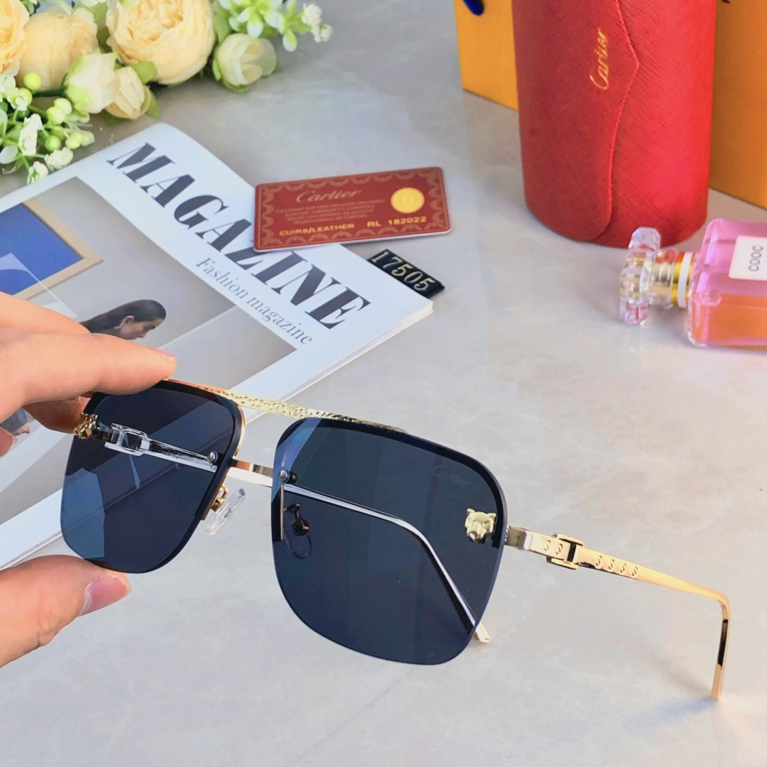 。。Cartie*复古痞帅男士双梁金属墨镜高端商务风格UV400防晒防紫外线太阳镜