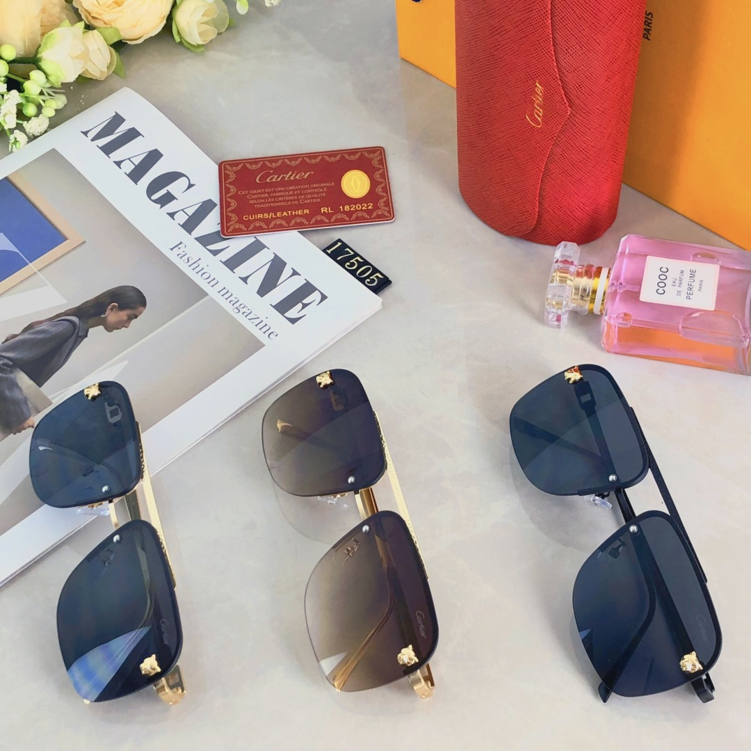 。。Cartie*复古痞帅男士双梁金属墨镜高端商务风格UV400防晒防紫外线太阳镜