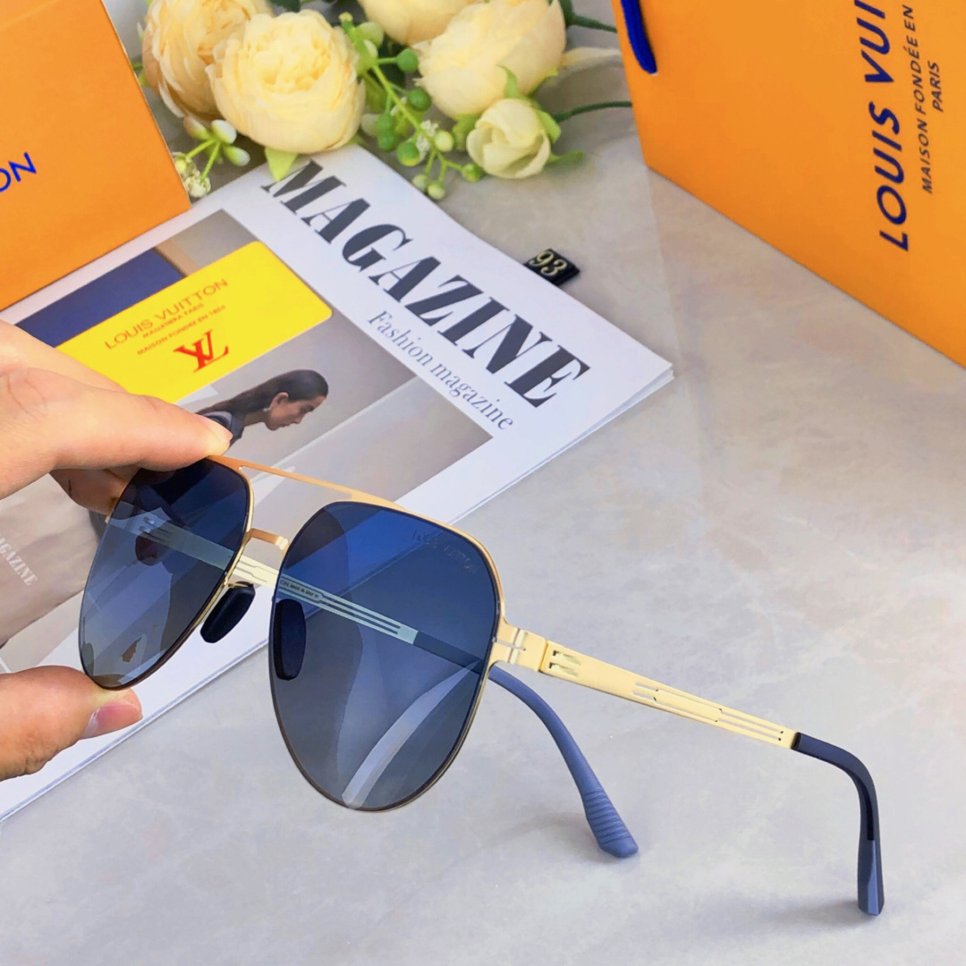 。。Louis vuitto*情侣款复古飞行员太阳镜男女高颜值时尚街拍遮阳防晒墨镜拍照旅游