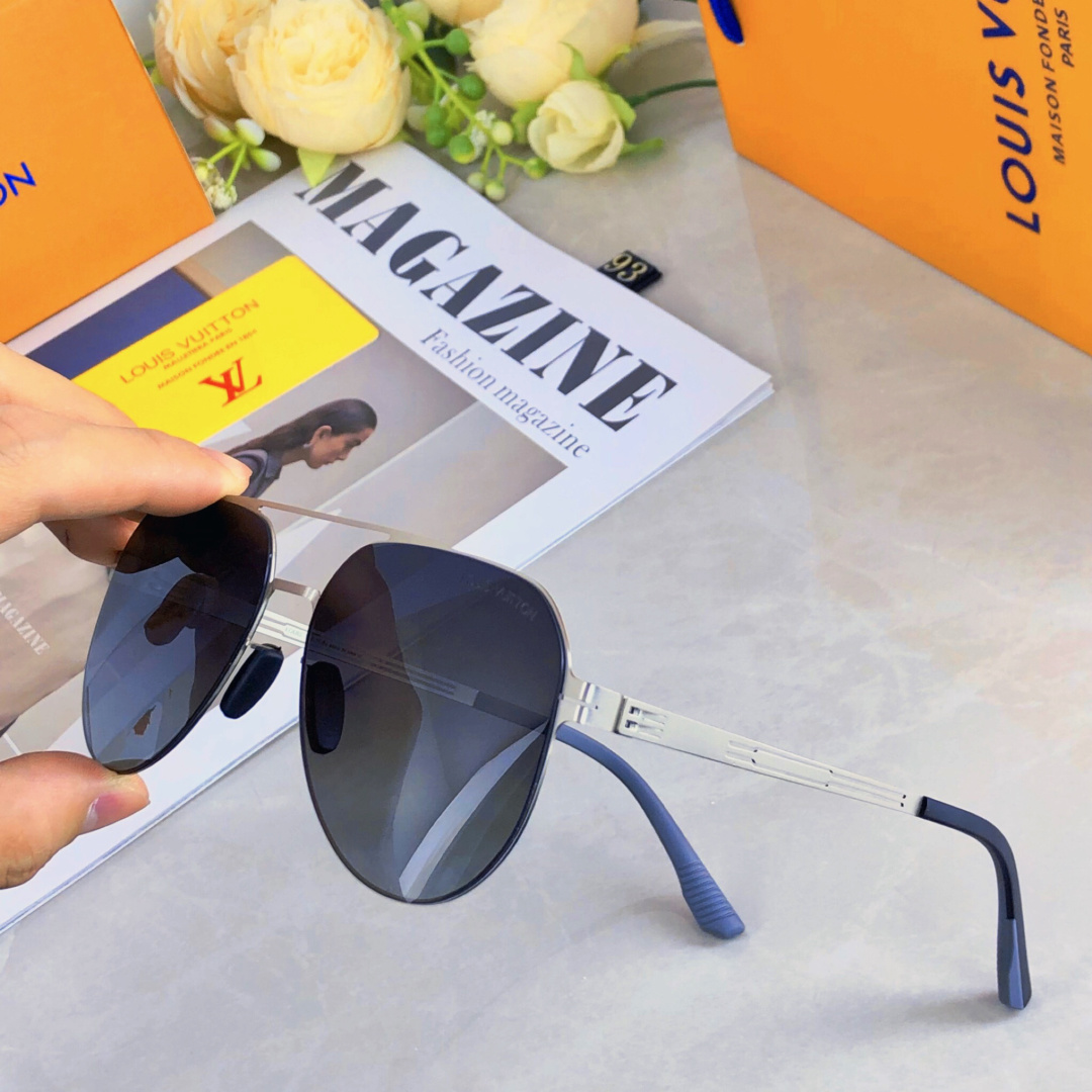 。。Louis vuitto*情侣款复古飞行员太阳镜男女高颜值时尚街拍遮阳防晒墨镜拍照旅游