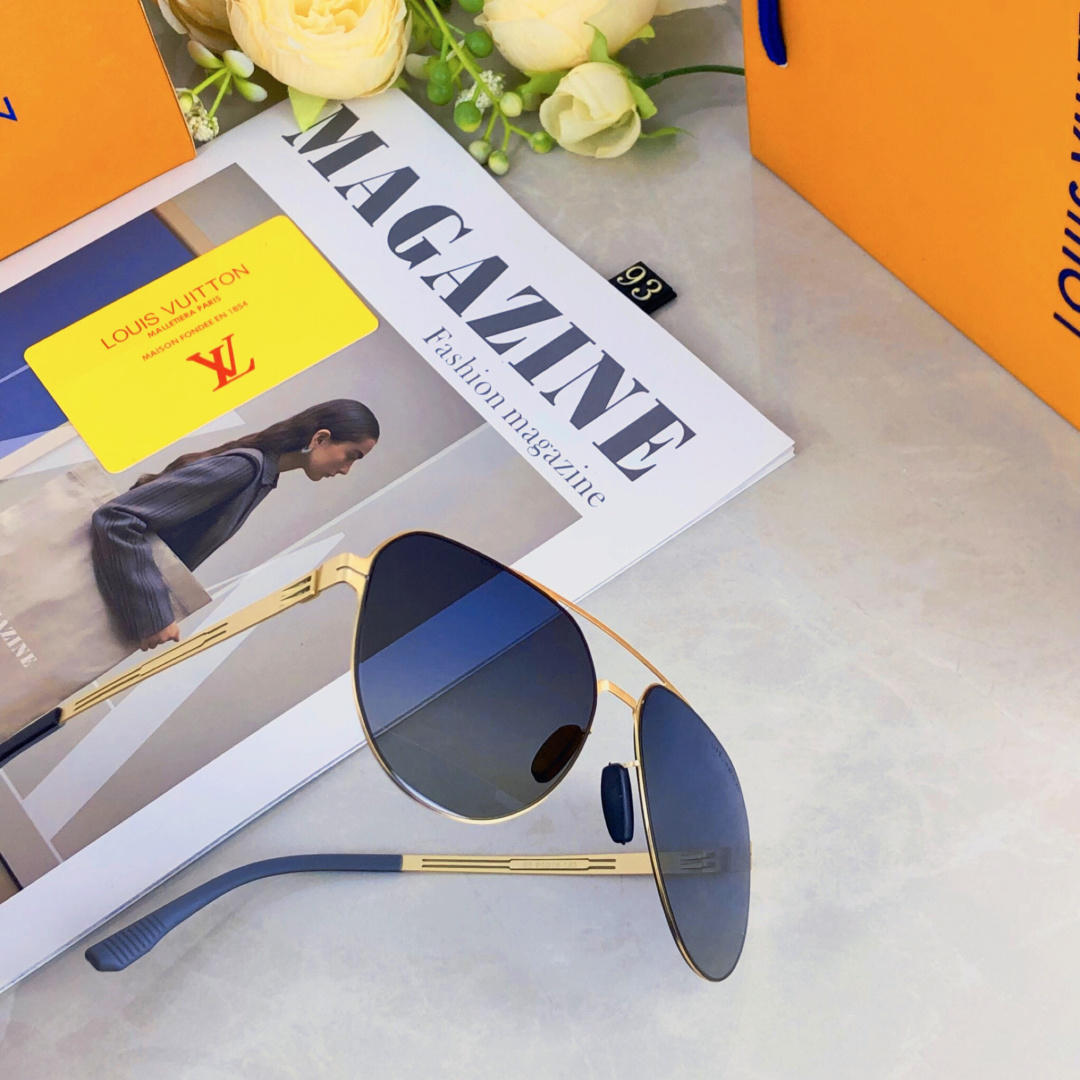 。。Louis vuitto*情侣款复古飞行员太阳镜男女高颜值时尚街拍遮阳防晒墨镜拍照旅游