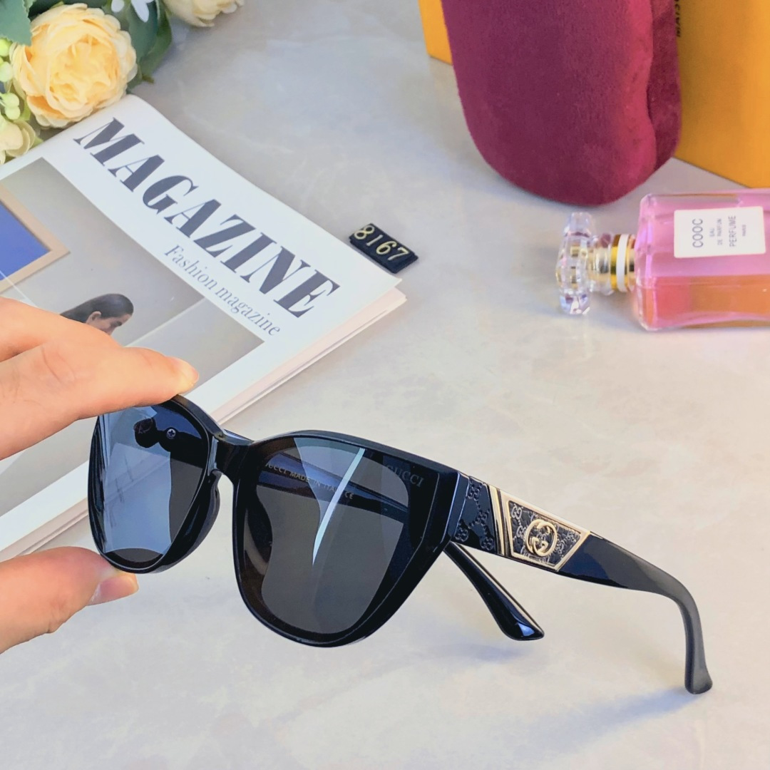 。。Gucc*欧美复古猫眼墨镜女高级感ins街拍时尚太阳镜