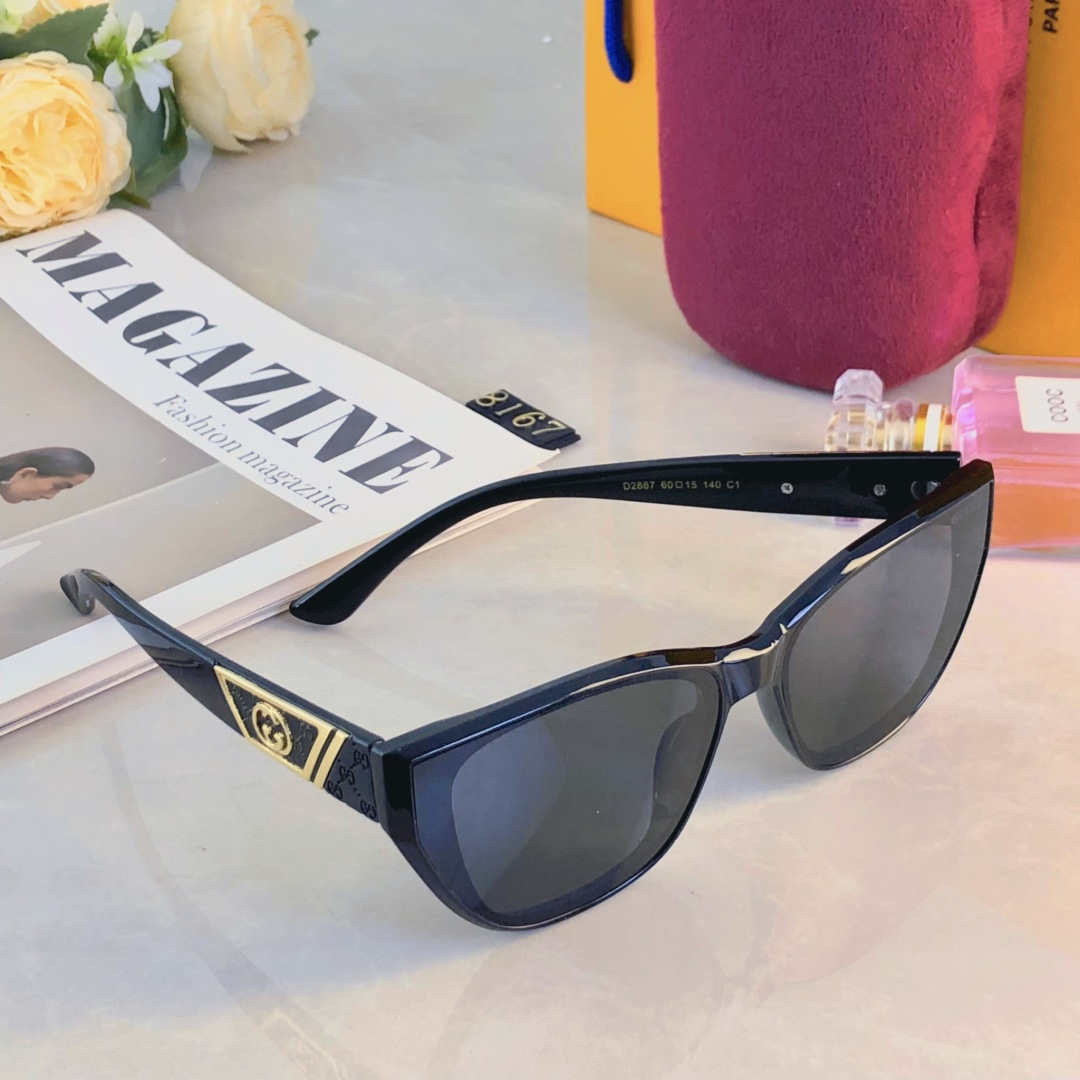 。。Gucc*欧美复古猫眼墨镜女高级感ins街拍时尚太阳镜