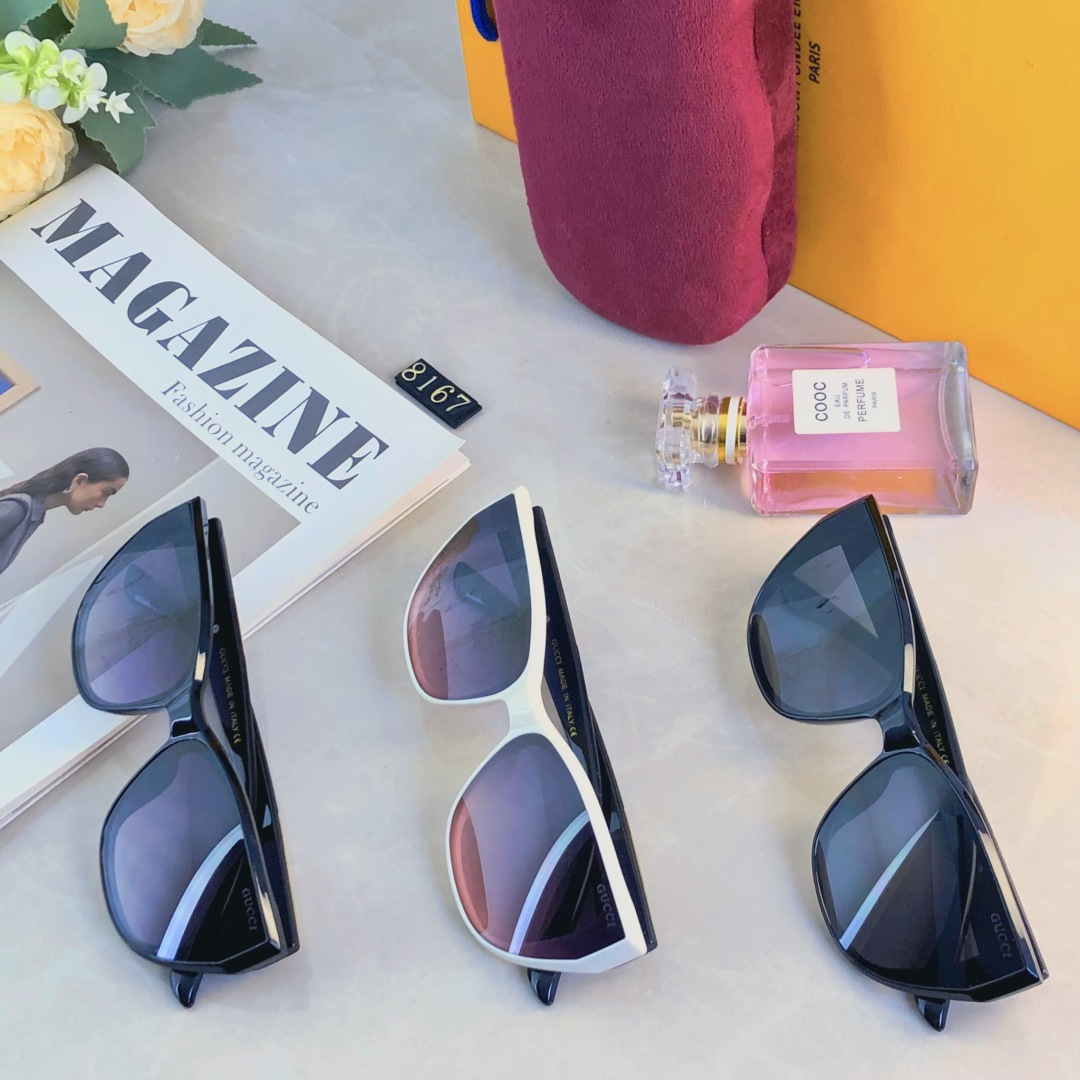 。。Gucc*欧美复古猫眼墨镜女高级感ins街拍时尚太阳镜