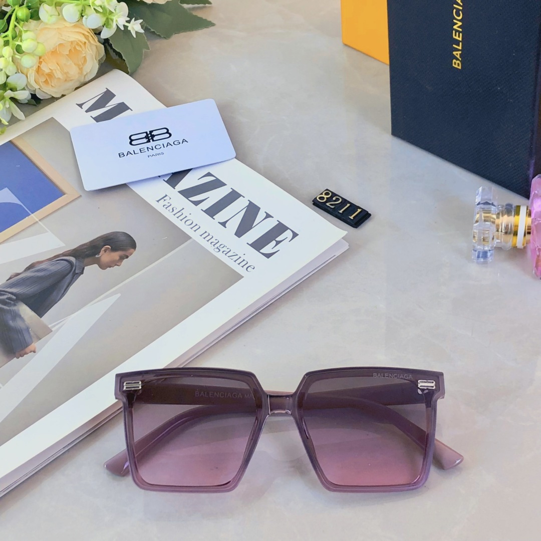 。。Balenciag*韩版时尚ins连体墨镜女网红款高级感街拍防紫外线太阳镜男潮