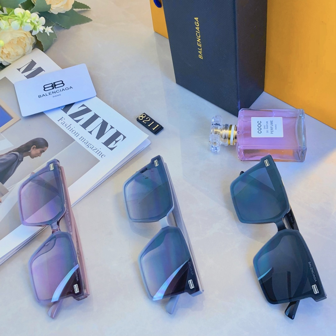 。。Balenciag*韩版时尚ins连体墨镜女网红款高级感街拍防紫外线太阳镜男潮