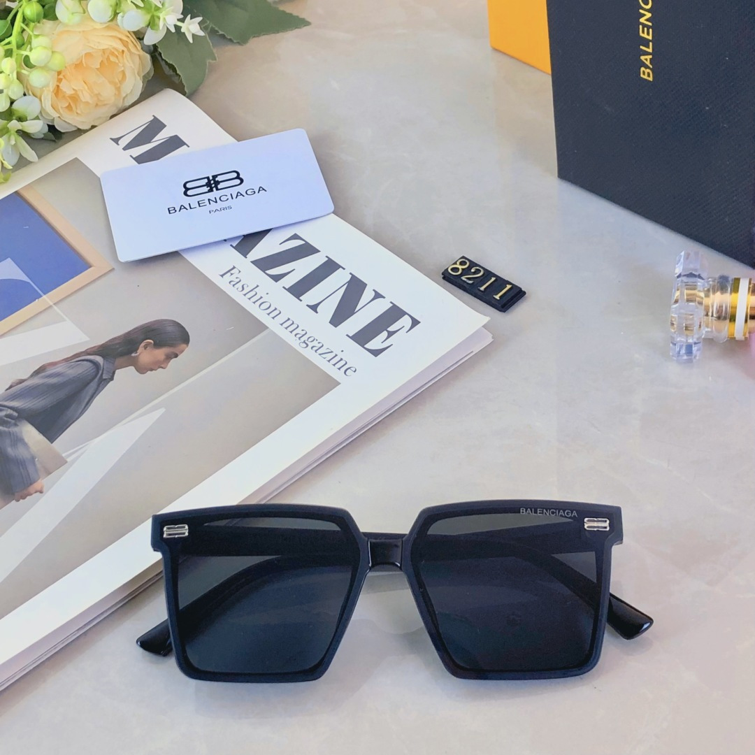 。。Balenciag*韩版时尚ins连体墨镜女网红款高级感街拍防紫外线太阳镜男潮