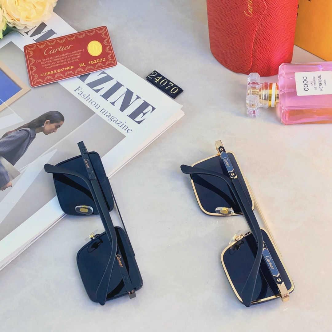 。。Cartie*新款大框男女太阳镜 方框驾驶出游度假太阳镜 时尚休闲墨镜