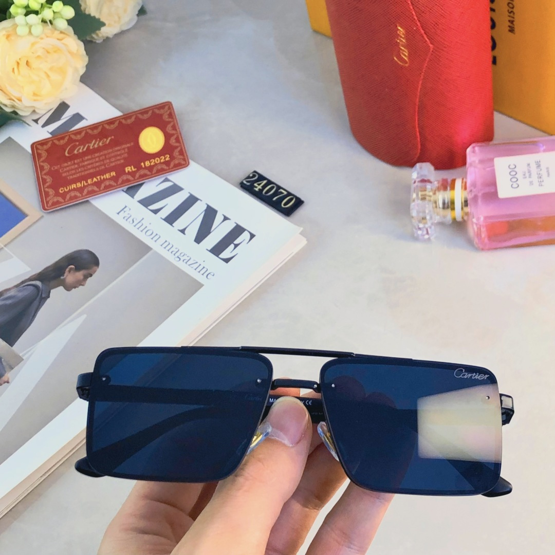 。。Cartie*新款大框男女太阳镜 方框驾驶出游度假太阳镜 时尚休闲墨镜