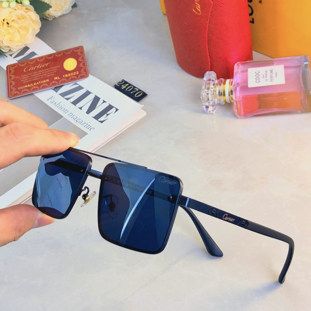 。。Cartie*新款大框男女太阳镜 方框驾驶出游度假太阳镜 时尚休闲墨镜