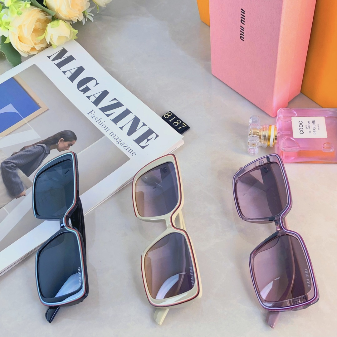 。。miumi*韩版大框黑色圆脸大脸防紫外线遮阳墨镜女潮气质高级感防晒太阳镜