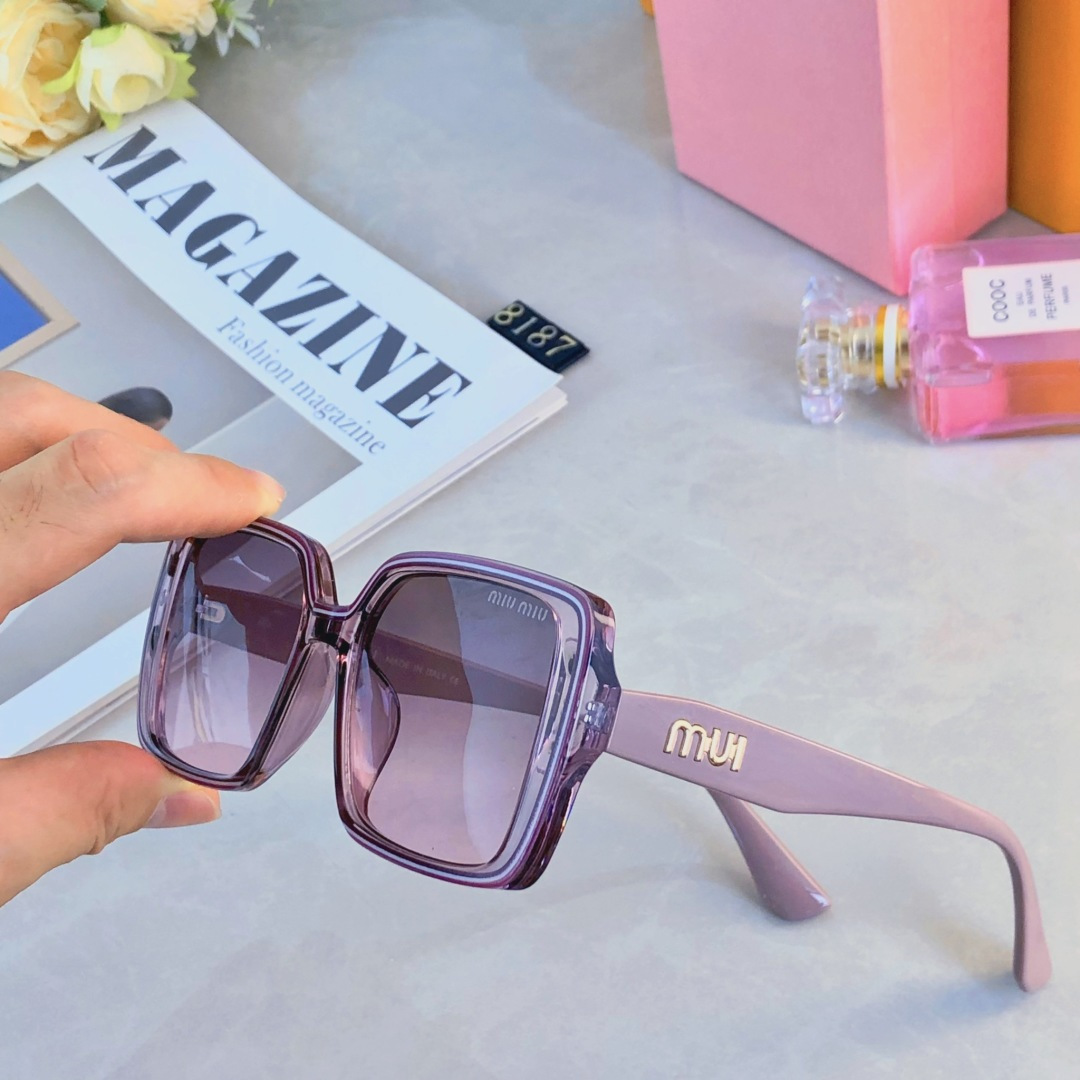 。。miumi*韩版大框黑色圆脸大脸防紫外线遮阳墨镜女潮气质高级感防晒太阳镜