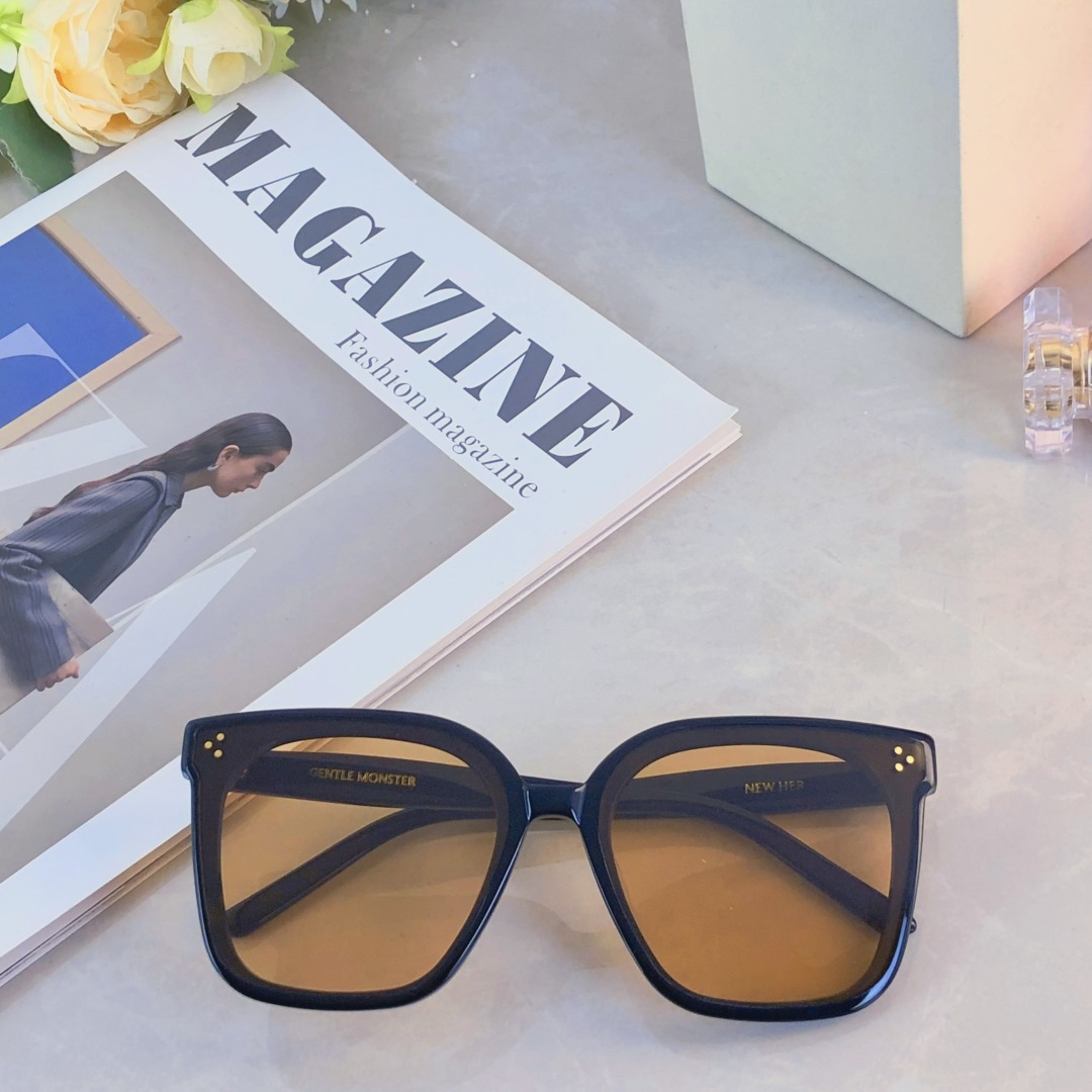 。。gm墨镜女潮高级感ins大方框圆脸显瘦防晒太阳镜男款开车眼镜