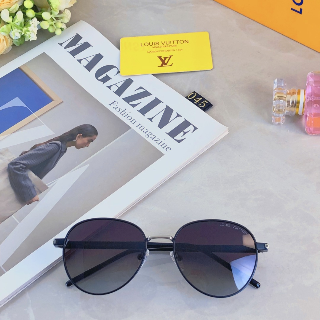 。。Louis vuitto*新款时尚百搭小圆框轻奢板材太阳镜欧美爆款潮男女墨镜