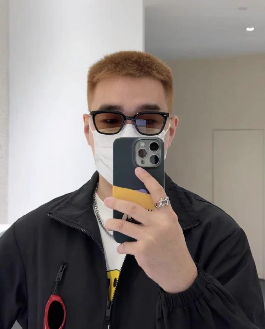 。。2035新款GM墨镜男女同款黑色时尚百搭板材方框防嗮太阳镜