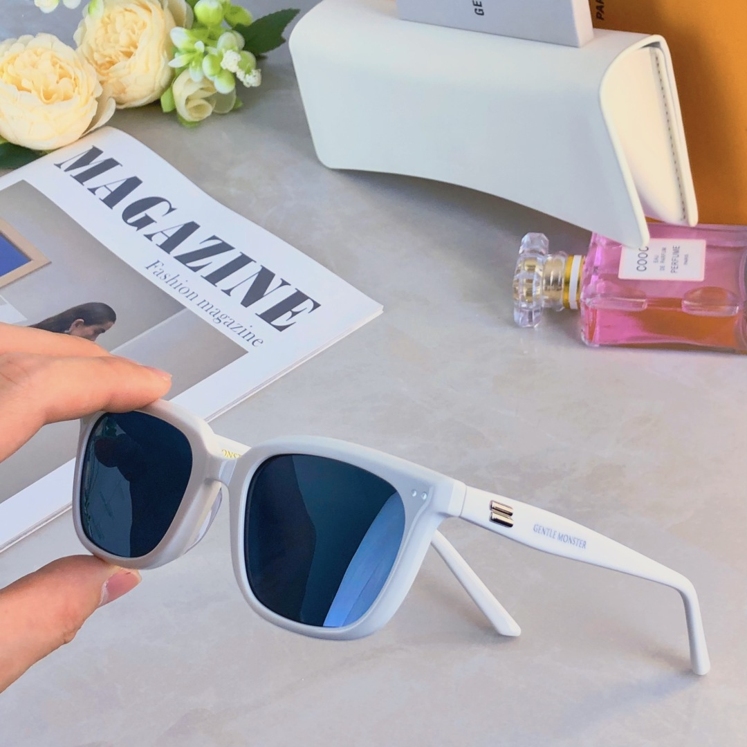 。。2035新款GM墨镜男女同款黑色时尚百搭板材方框防嗮太阳镜