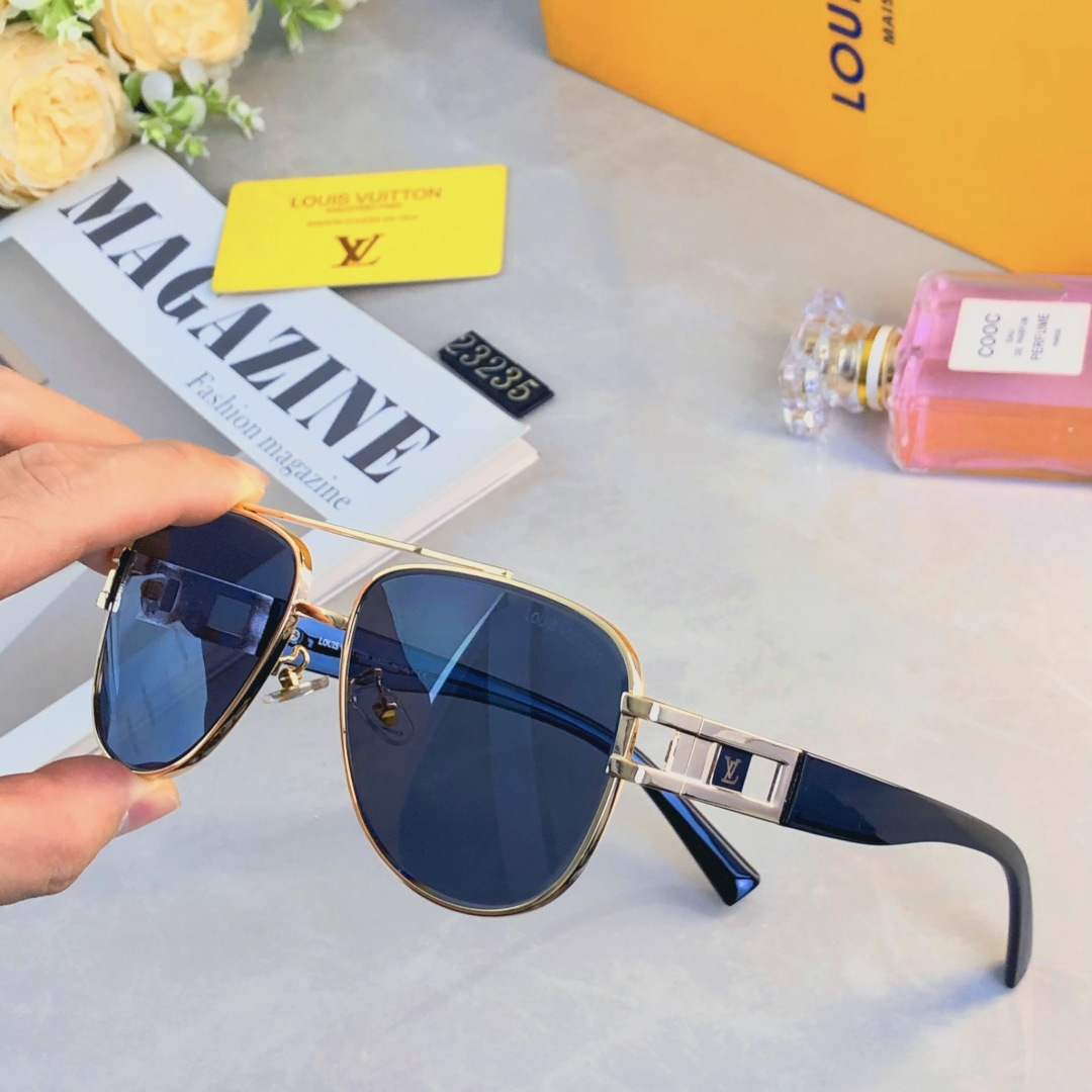 。。Louis vuitto*复古痞帅男士双梁金属墨镜高端商务风格UV400防晒防紫外线太阳镜