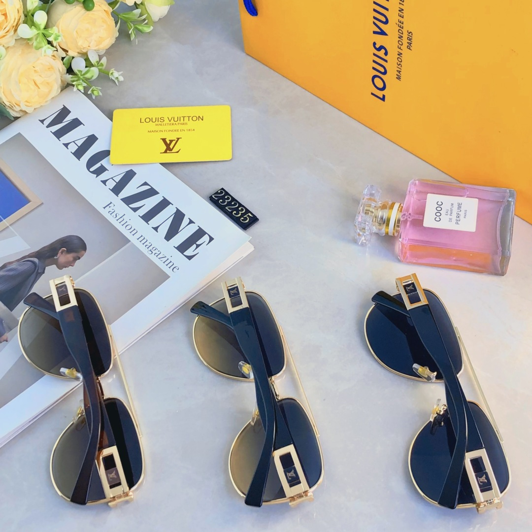 。。Louis vuitto*复古痞帅男士双梁金属墨镜高端商务风格UV400防晒防紫外线太阳镜