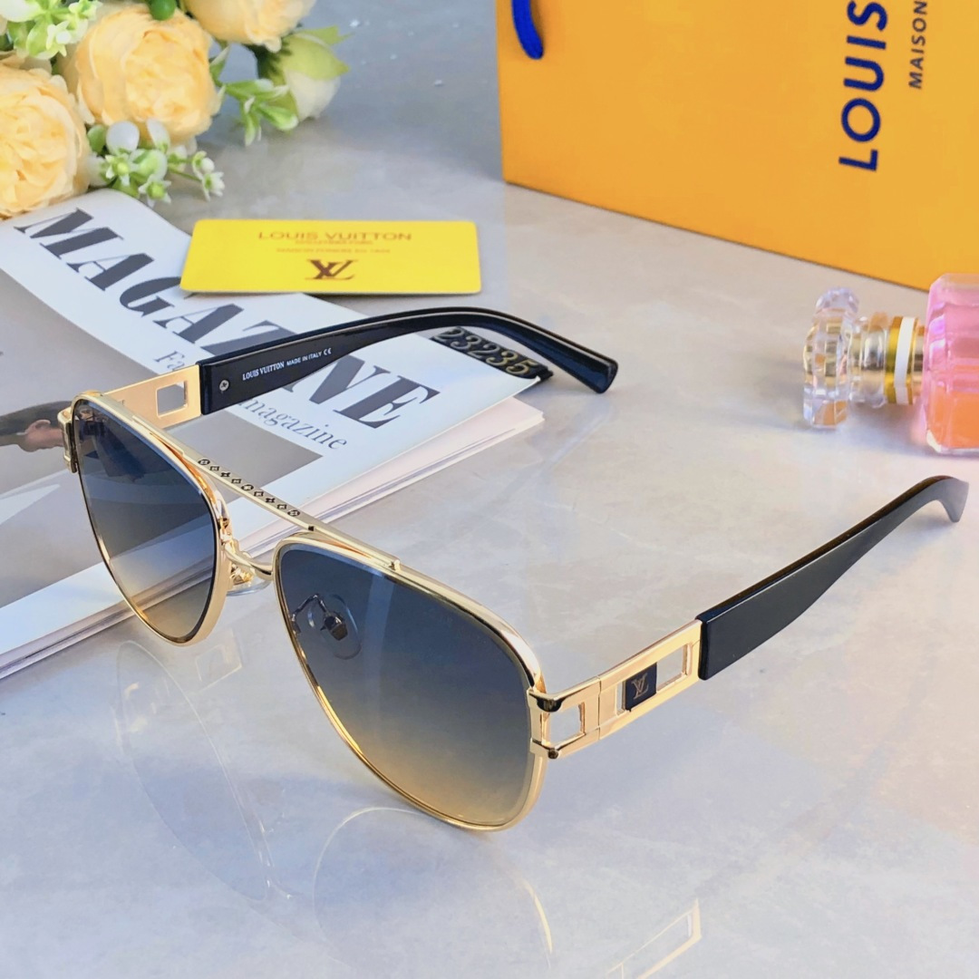 。。Louis vuitto*复古痞帅男士双梁金属墨镜高端商务风格UV400防晒防紫外线太阳镜