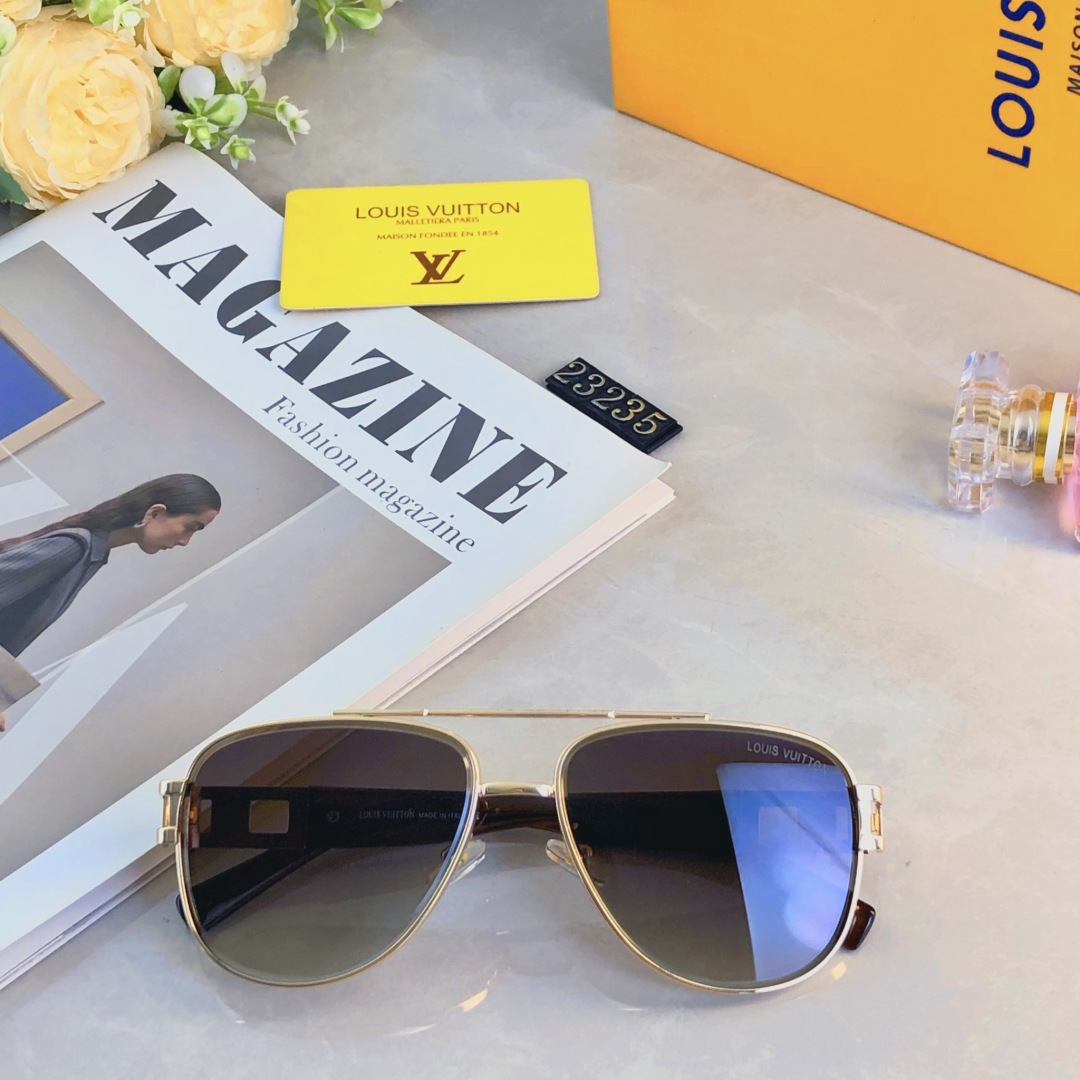 。。Louis vuitto*复古痞帅男士双梁金属墨镜高端商务风格UV400防晒防紫外线太阳镜