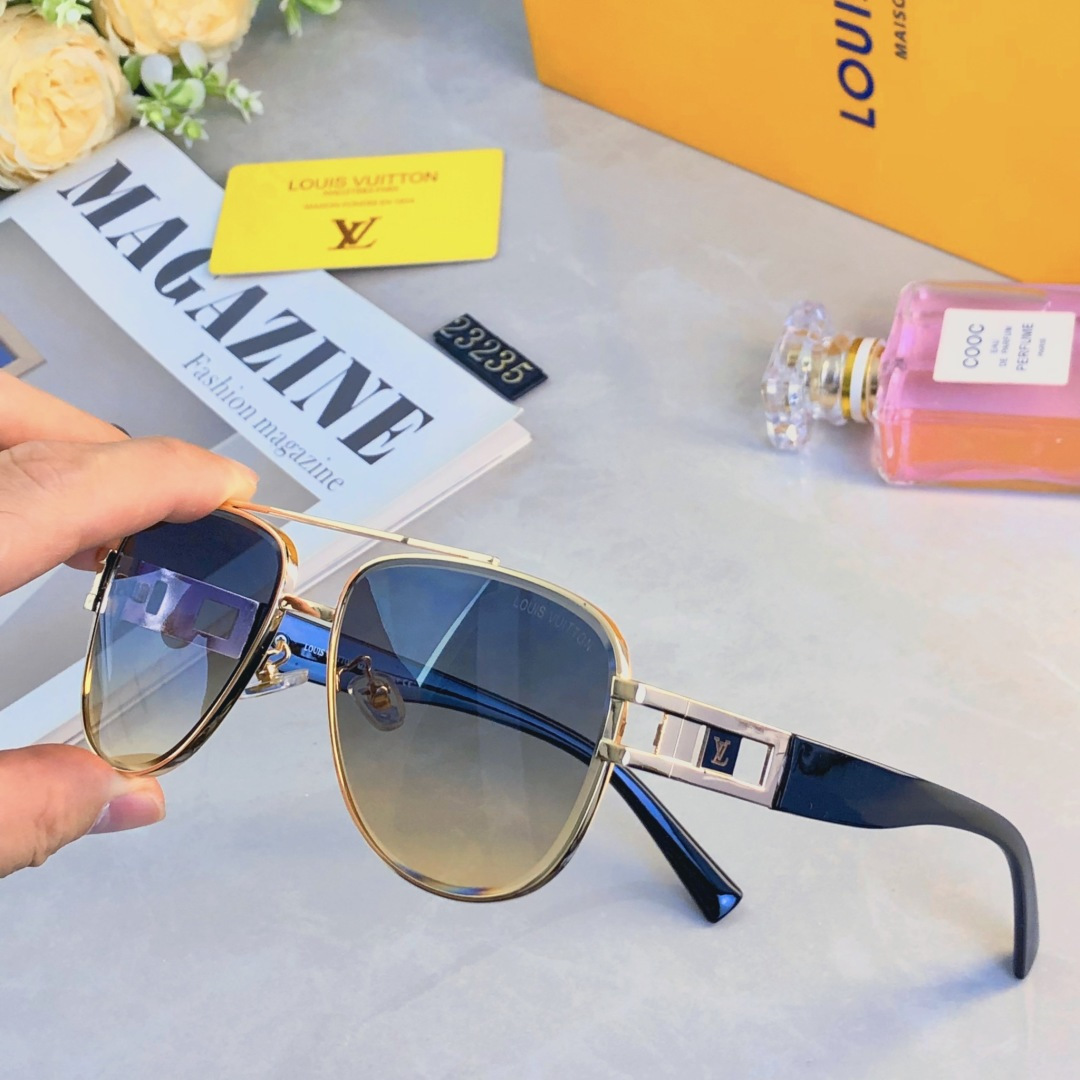 。。Louis vuitto*复古痞帅男士双梁金属墨镜高端商务风格UV400防晒防紫外线太阳镜