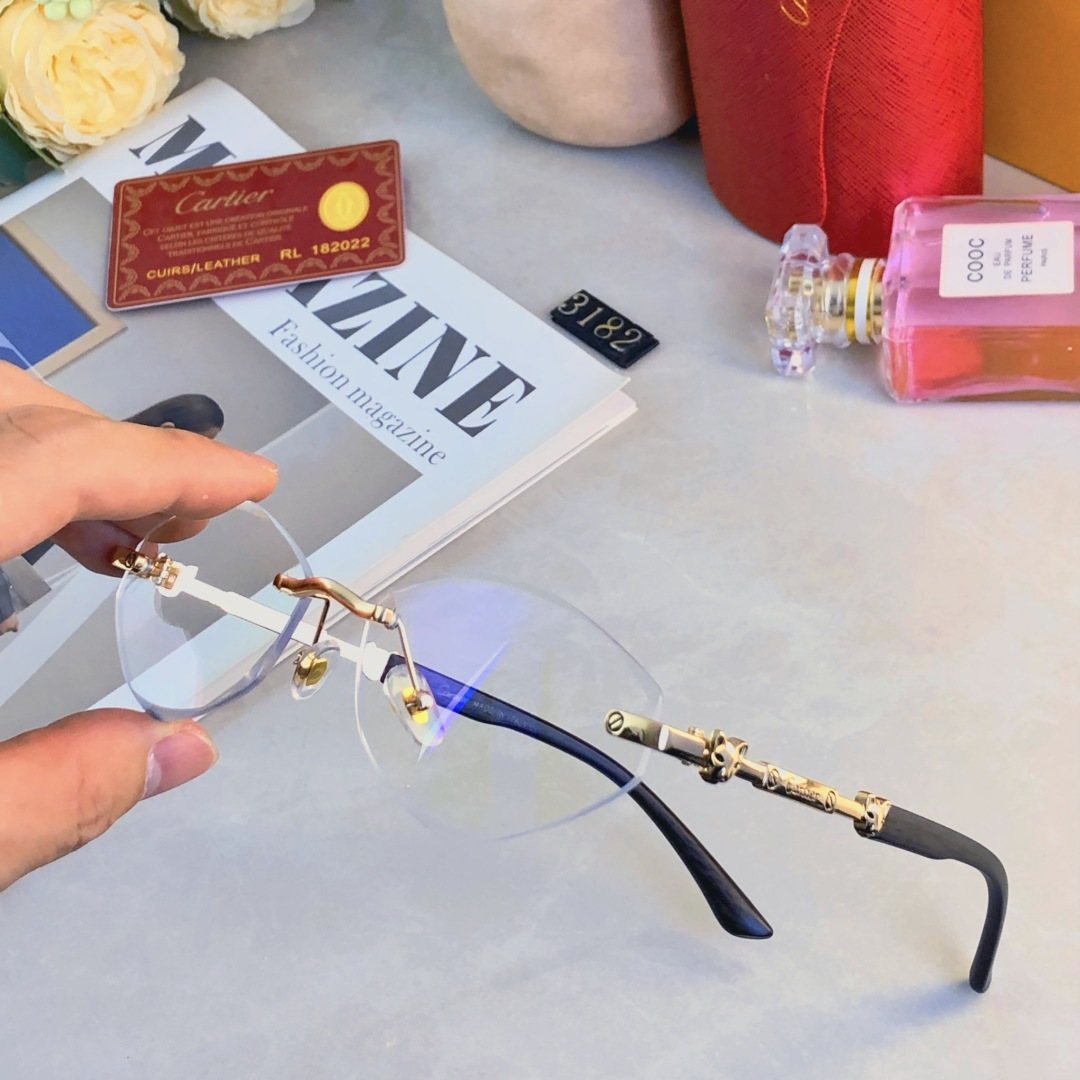 。。Cartie*时尚帅气太阳镜防晒防紫外线高档无框小框防强光开车墨镜