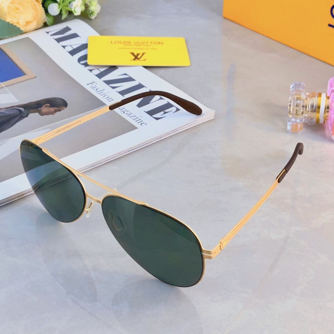 。。Louis vuitto*情侣款复古飞行员太阳镜男女高颜值时尚街拍遮阳防晒墨镜拍照旅游