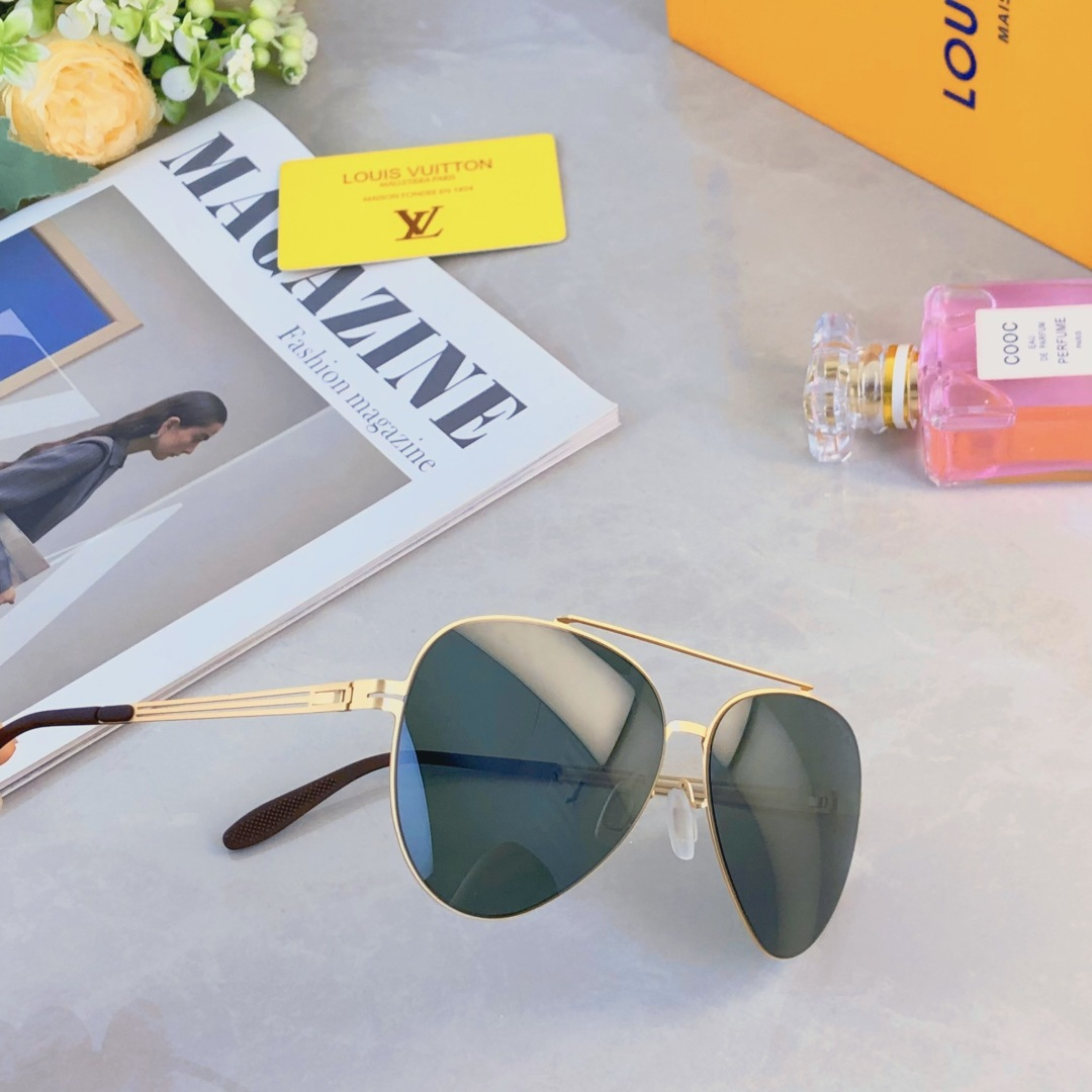 。。Louis vuitto*情侣款复古飞行员太阳镜男女高颜值时尚街拍遮阳防晒墨镜拍照旅游