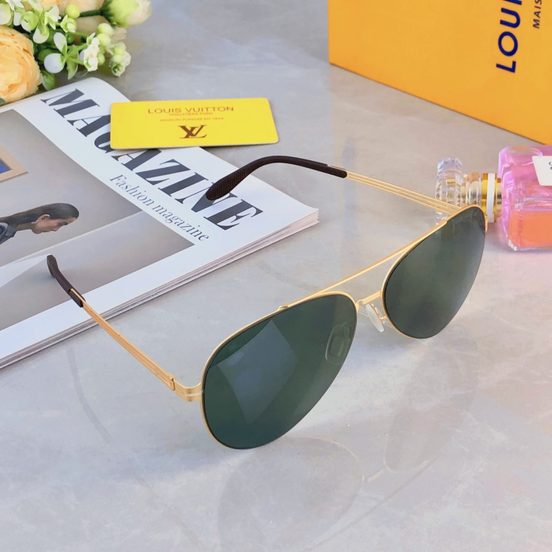 。。Louis vuitto*情侣款复古飞行员太阳镜男女高颜值时尚街拍遮阳防晒墨镜拍照旅游