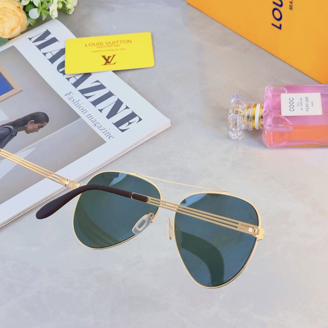 。。Louis vuitto*情侣款复古飞行员太阳镜男女高颜值时尚街拍遮阳防晒墨镜拍照旅游