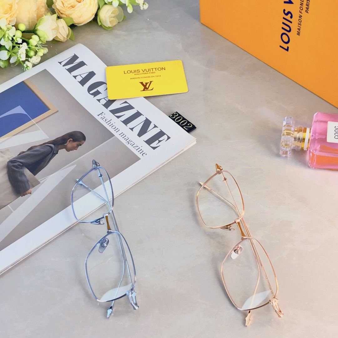 。。Louis vuitto*韩版风格金属方形平光眼镜UV400防紫外线辐射可配近视太阳眼镜