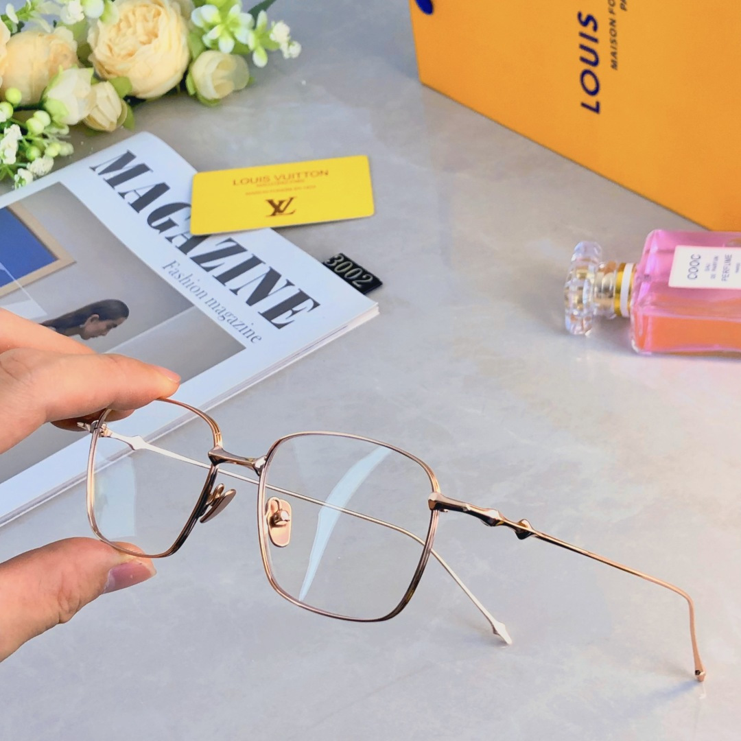 。。Louis vuitto*韩版风格金属方形平光眼镜UV400防紫外线辐射可配近视太阳眼镜
