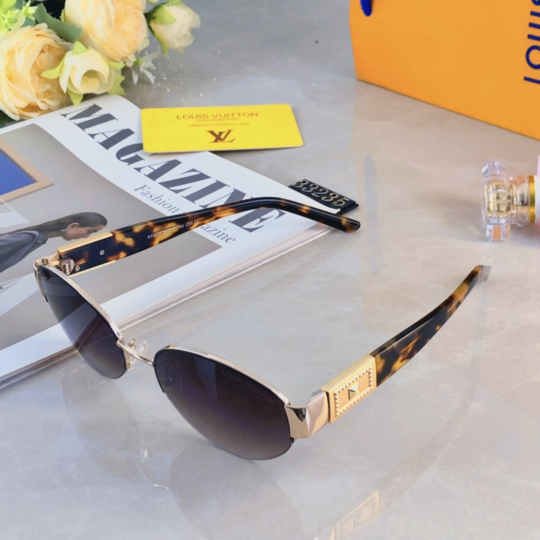 。。Louis vuitto*猫眼墨镜女款高级感金属椭圆形墨镜小脸复古太阳眼镜潮