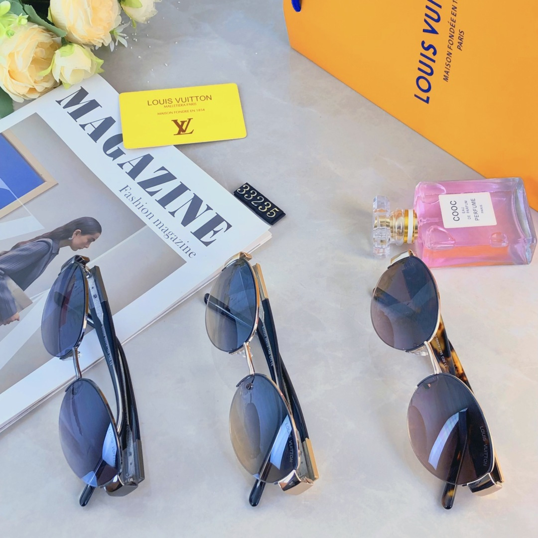 。。Louis vuitto*猫眼墨镜女款高级感金属椭圆形墨镜小脸复古太阳眼镜潮
