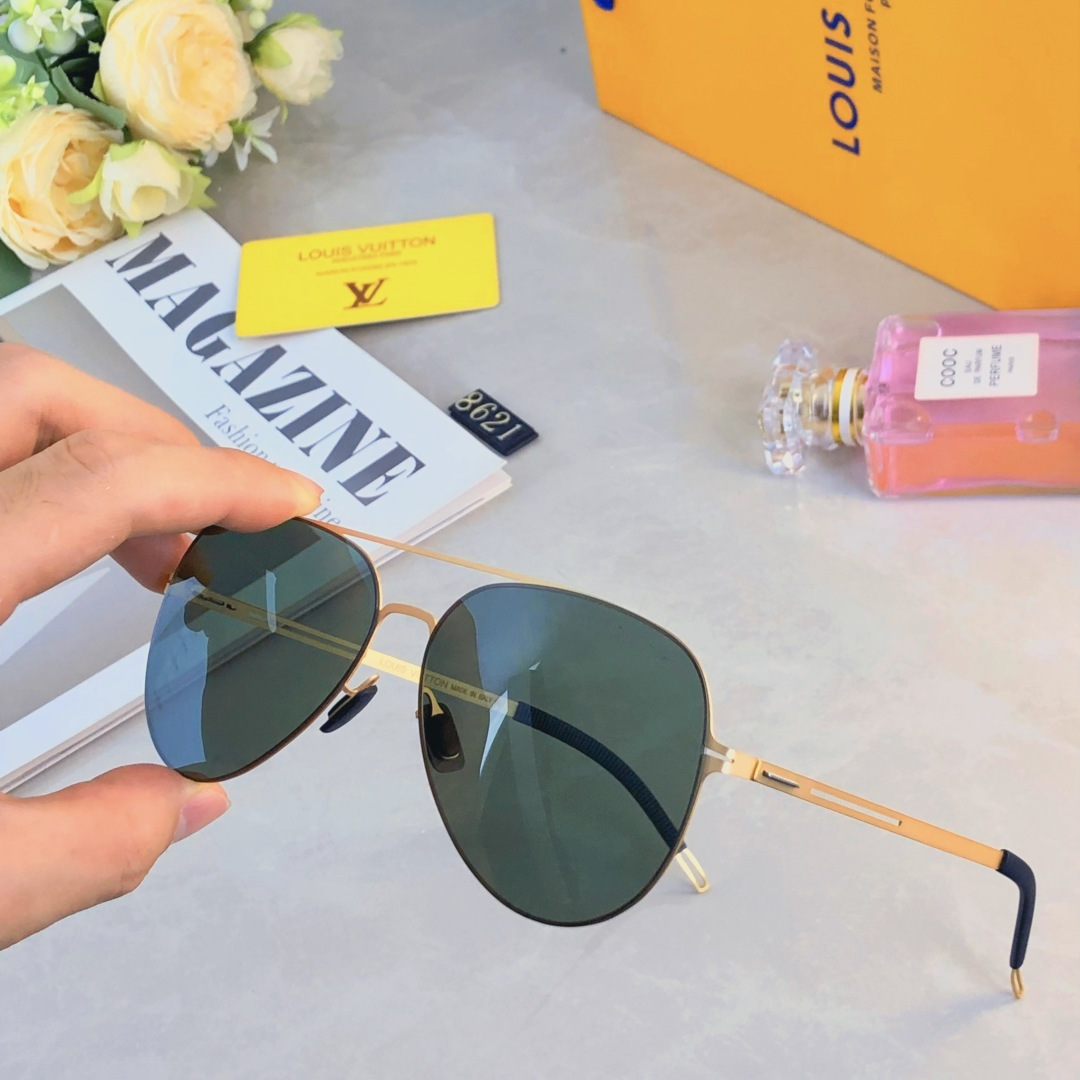 。。Louis vuitto*夏季新品飞行员墨镜高级防紫外线开车驾驶专用偏光太阳眼镜蛤蟆镜