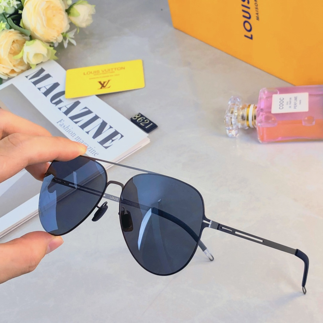 。。Louis vuitto*夏季新品飞行员墨镜高级防紫外线开车驾驶专用偏光太阳眼镜蛤蟆镜