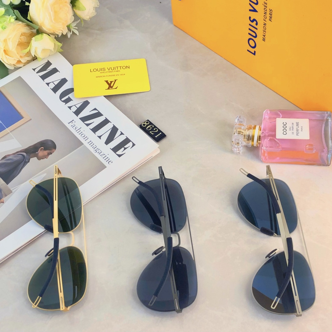 。。Louis vuitto*夏季新品飞行员墨镜高级防紫外线开车驾驶专用偏光太阳眼镜蛤蟆镜