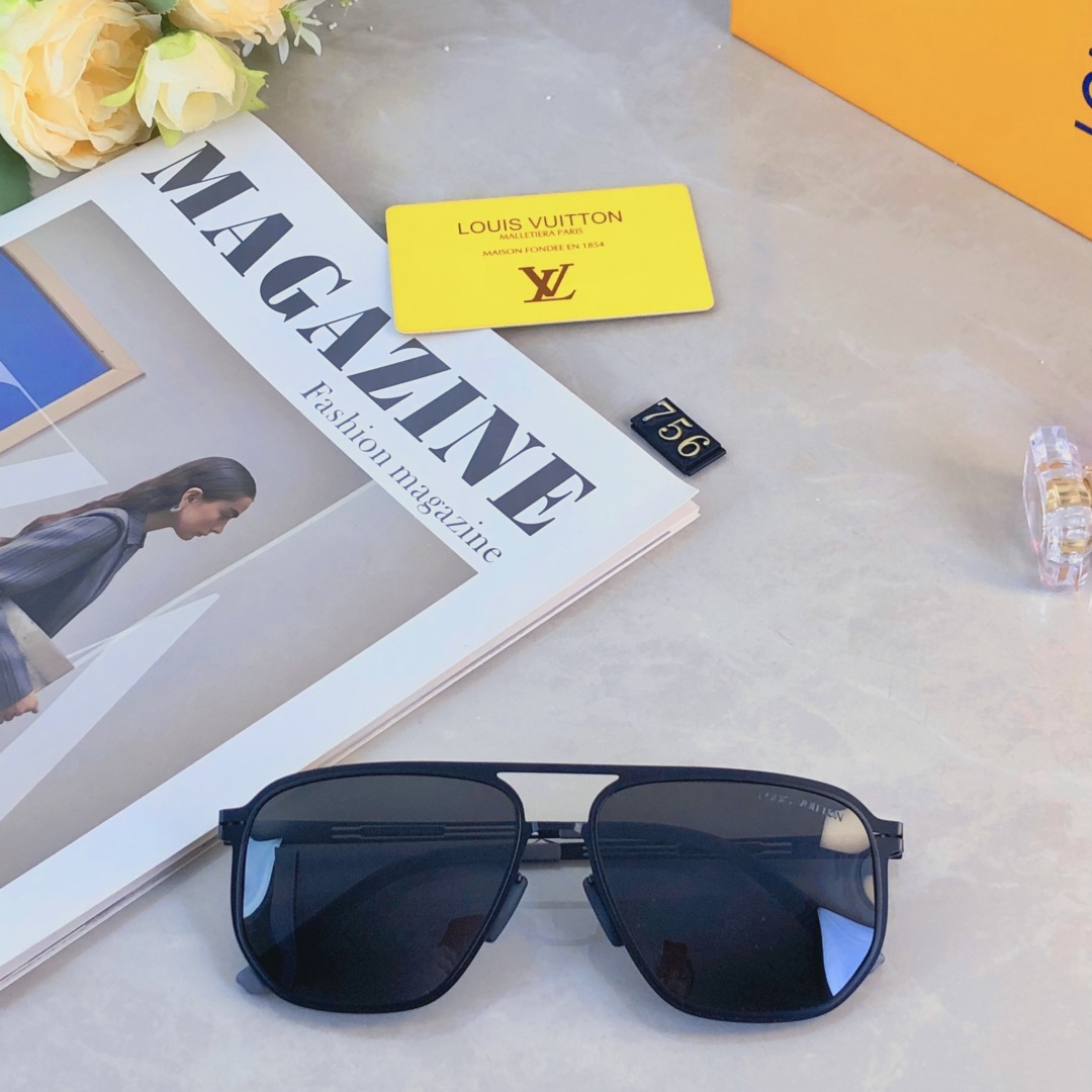 。。LOUISVUITTO*2025新款超轻高清尼龙太阳镜男高级感适合大脸墨镜女防晒防紫外线