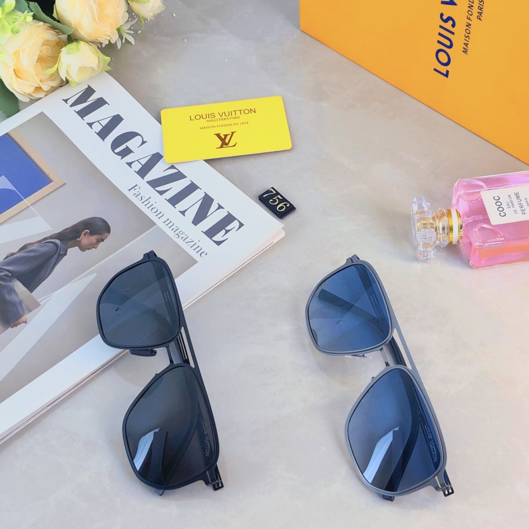 。。LOUISVUITTO*2025新款超轻高清尼龙太阳镜男高级感适合大脸墨镜女防晒防紫外线