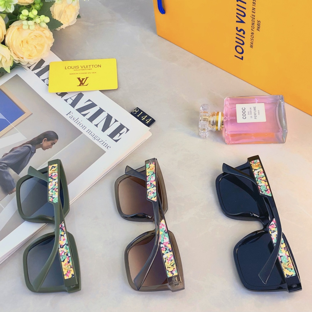 。。LOUISVUITTO*2025新款墨镜女潮大方框大脸显瘦高级感街拍防紫外线太阳眼镜