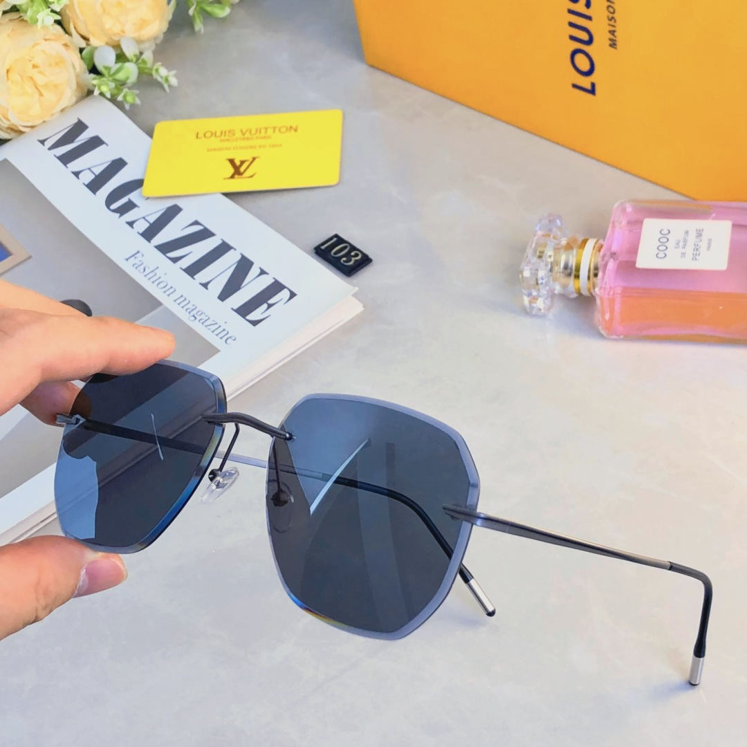 。。LOUISVUITTO*高清尼龙偏光太阳镜变色镜无框太阳镜眼镜钓鱼墨镜一镜两用