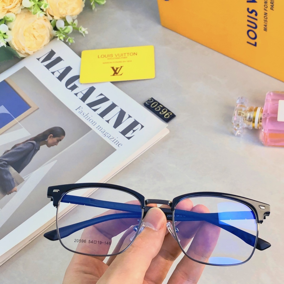 。。LOUISVUITTO*超轻眉线框近视眼镜理工潮流男女款可配度数斯文显脸小眼睛